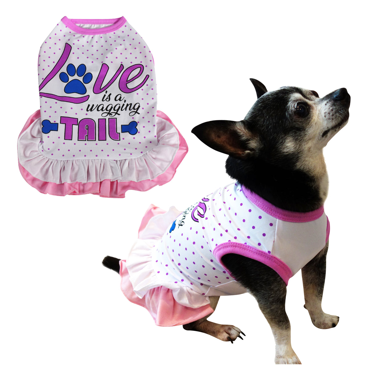 Love Is A Wagging Tail Dog Dress - Primeware Inc.