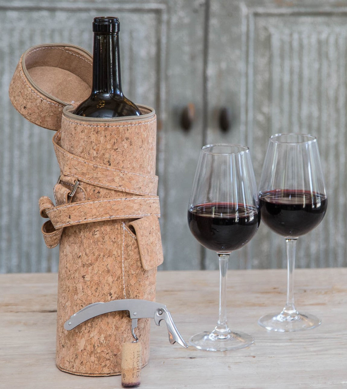 Cork Single Bottle Carrier Enclave Design - Primeware Inc.
