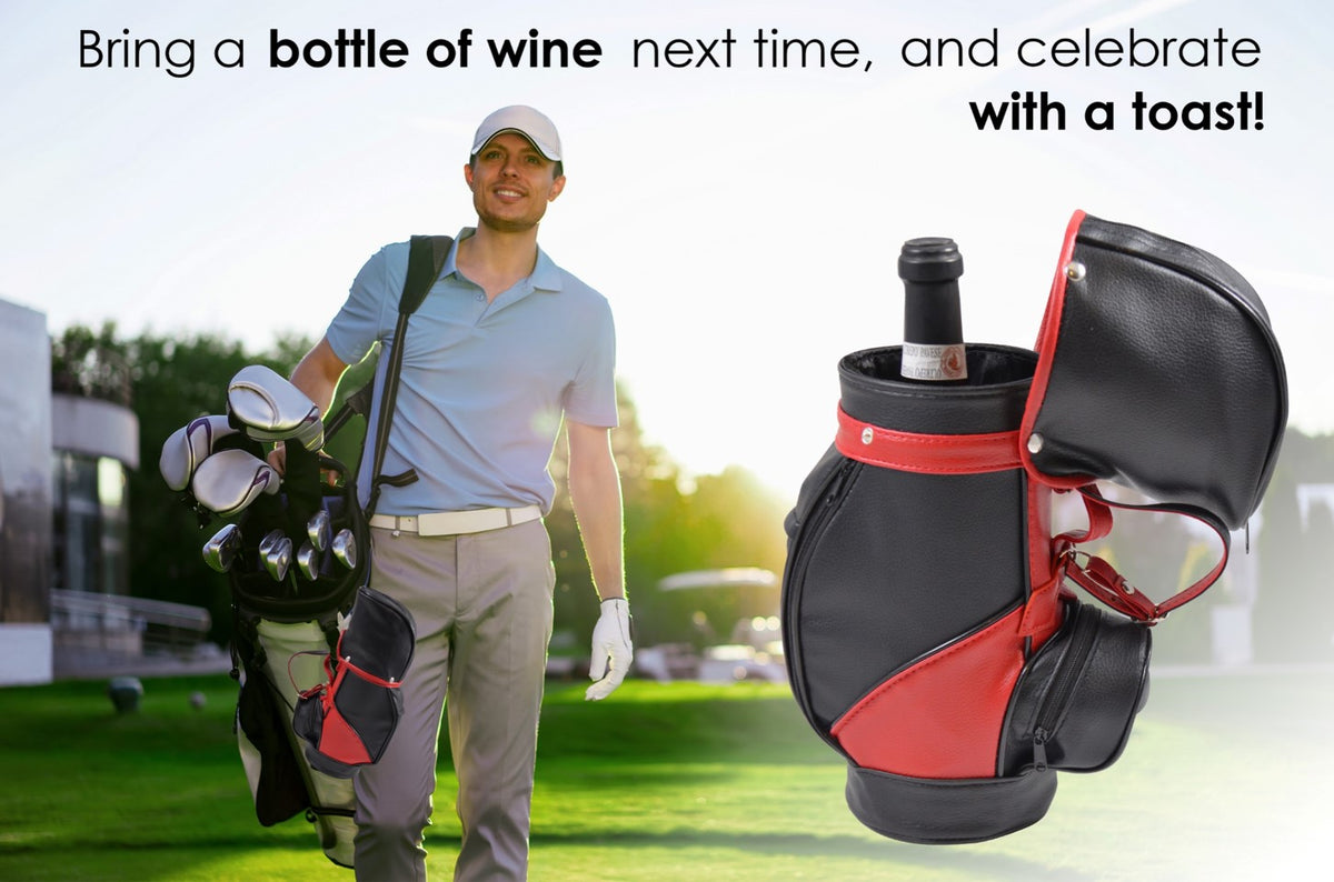 Single Bottle  Wine Carrier Golf Caddy