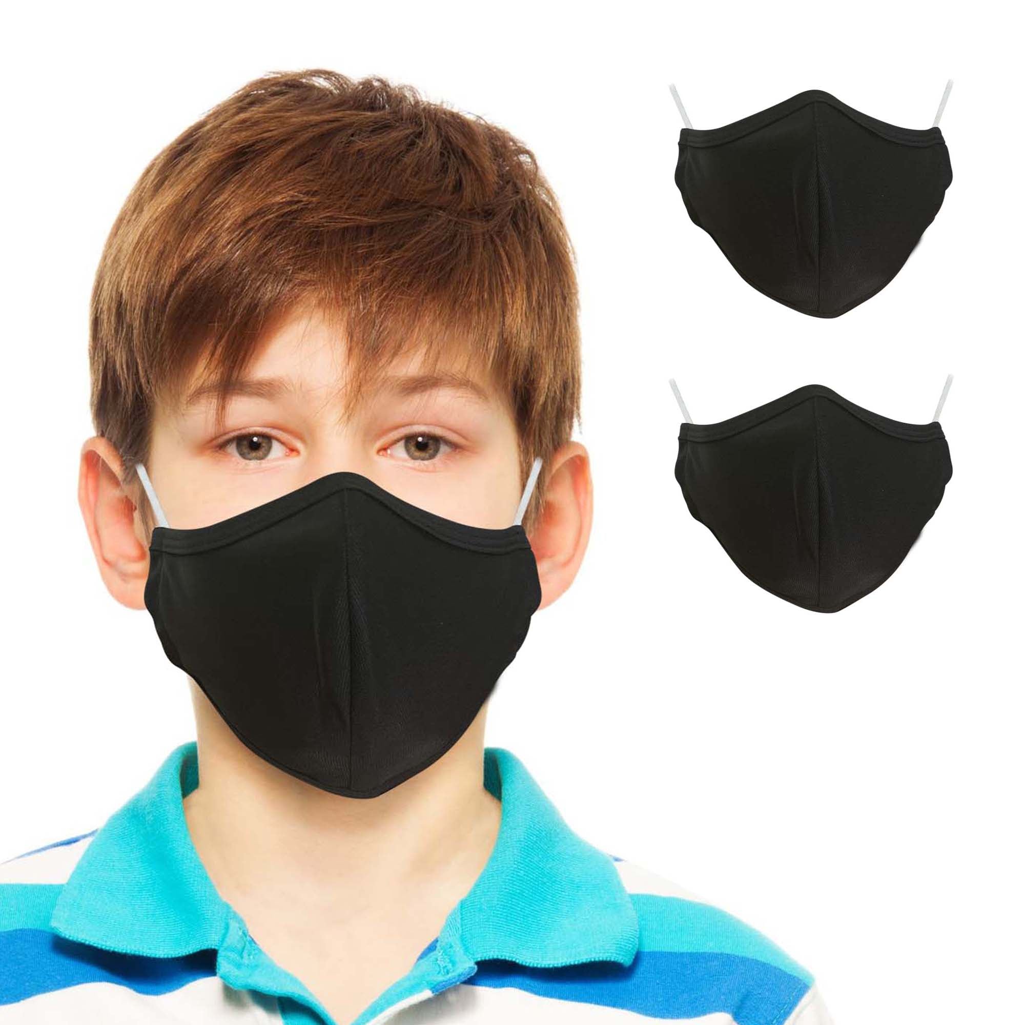 Fun & Cheery Plain Face Masks for Kids (2-pack) - Primeware Inc.