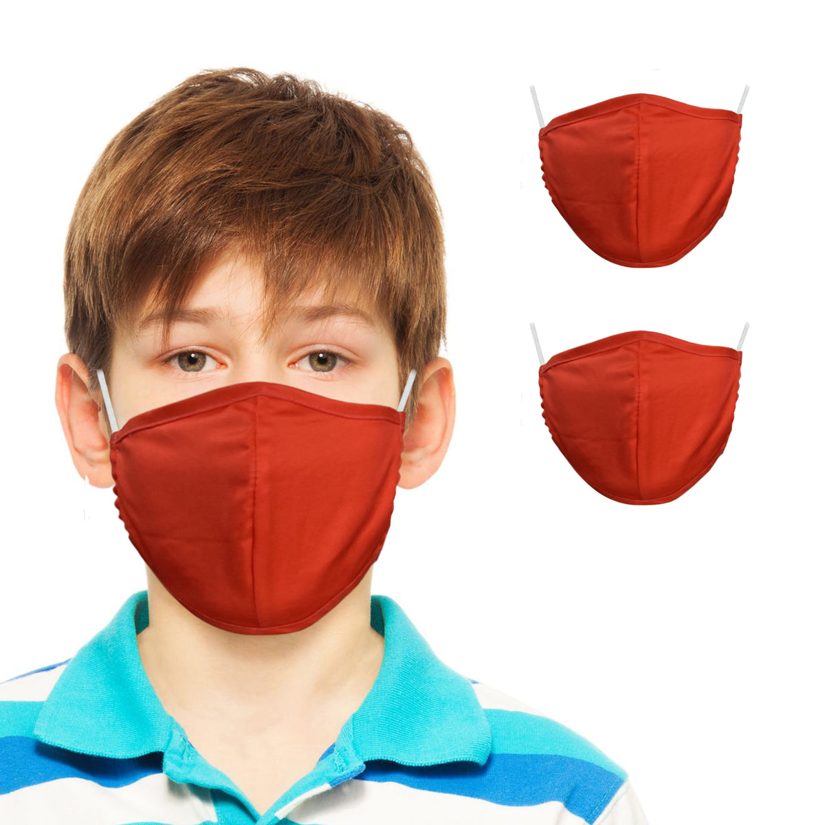 Fun &amp; Cheery Plain Face Masks for Kids (2-pack) - Primeware Inc.