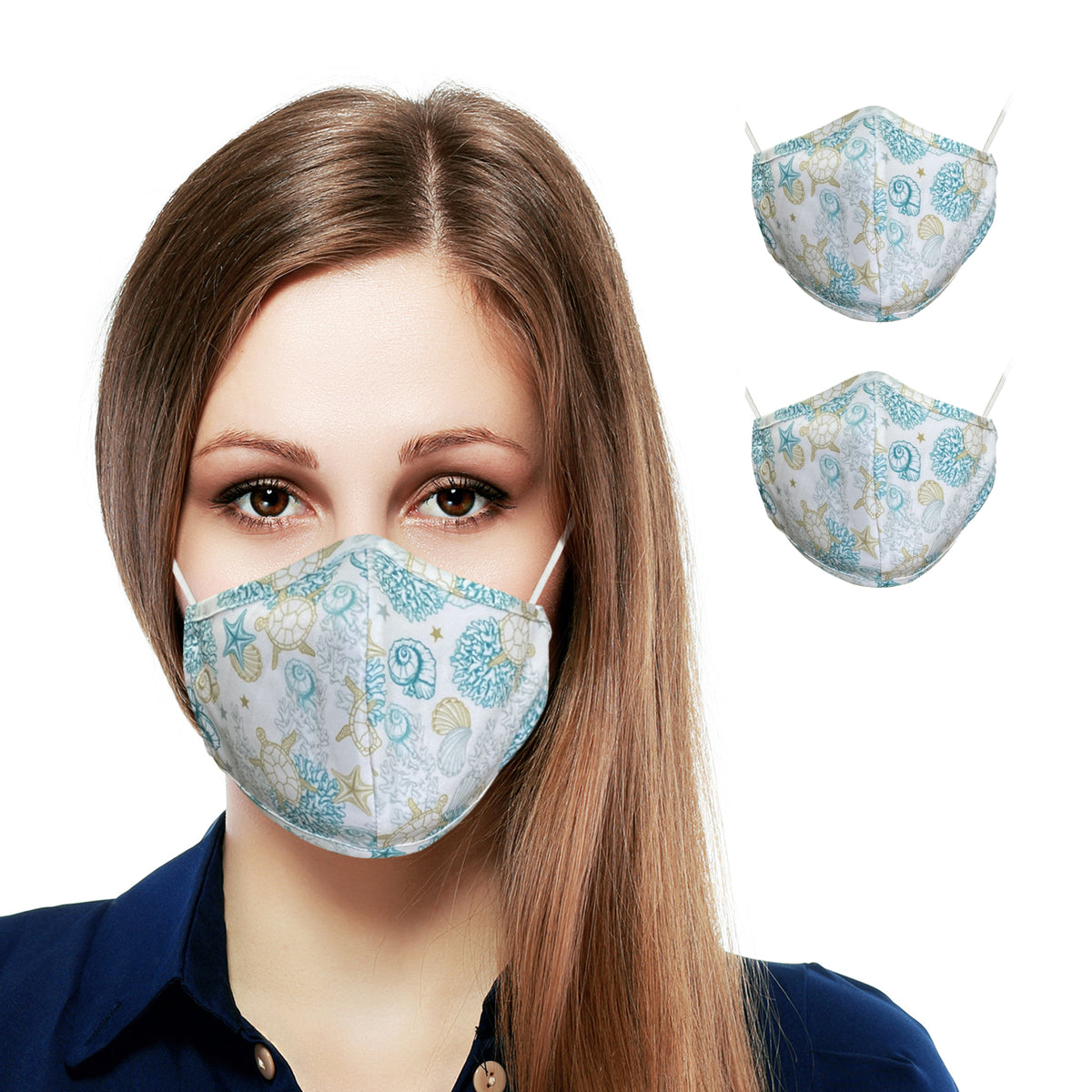 Patterned Two Layer Reusable Face Masks for Adults (2-pack) - Primeware Inc.