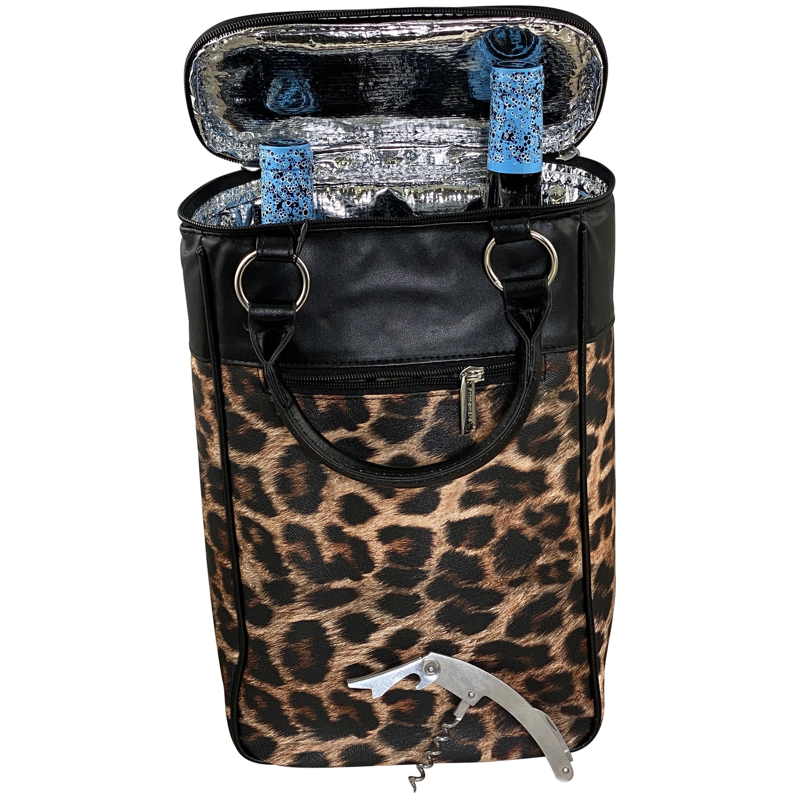 Two Bottle Wine Tote Palm Design - Primeware Inc.