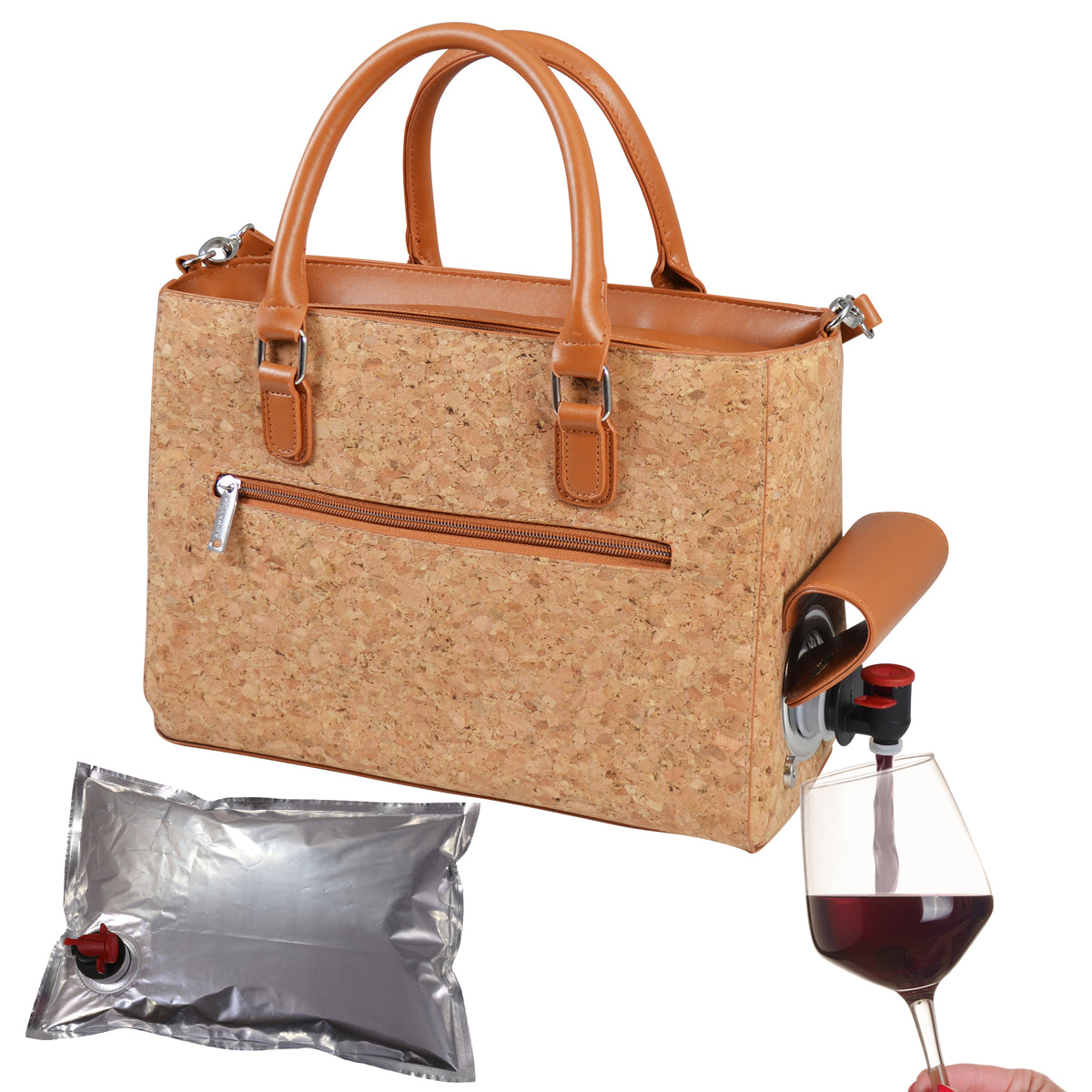Wine Purse drink cork LV Hidden Compartment Beverage Bag Alcohol Carry Gift